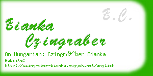 bianka czingraber business card